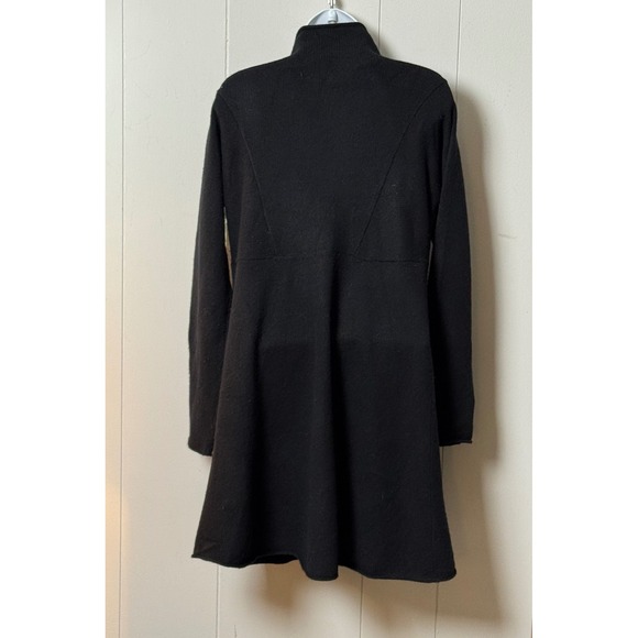Eileen Fisher Women's Black Merino Wool Cashmere Blend Long Cardigan Size Small - Picture 2 of 8